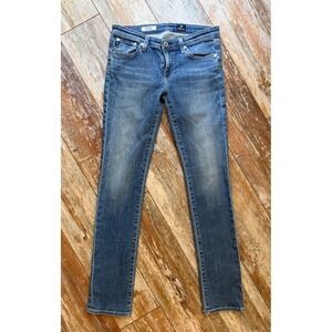 AG Adriano Goldschmied The Stevie Slim Straight Jeans Medium Wash Blue 30x31
